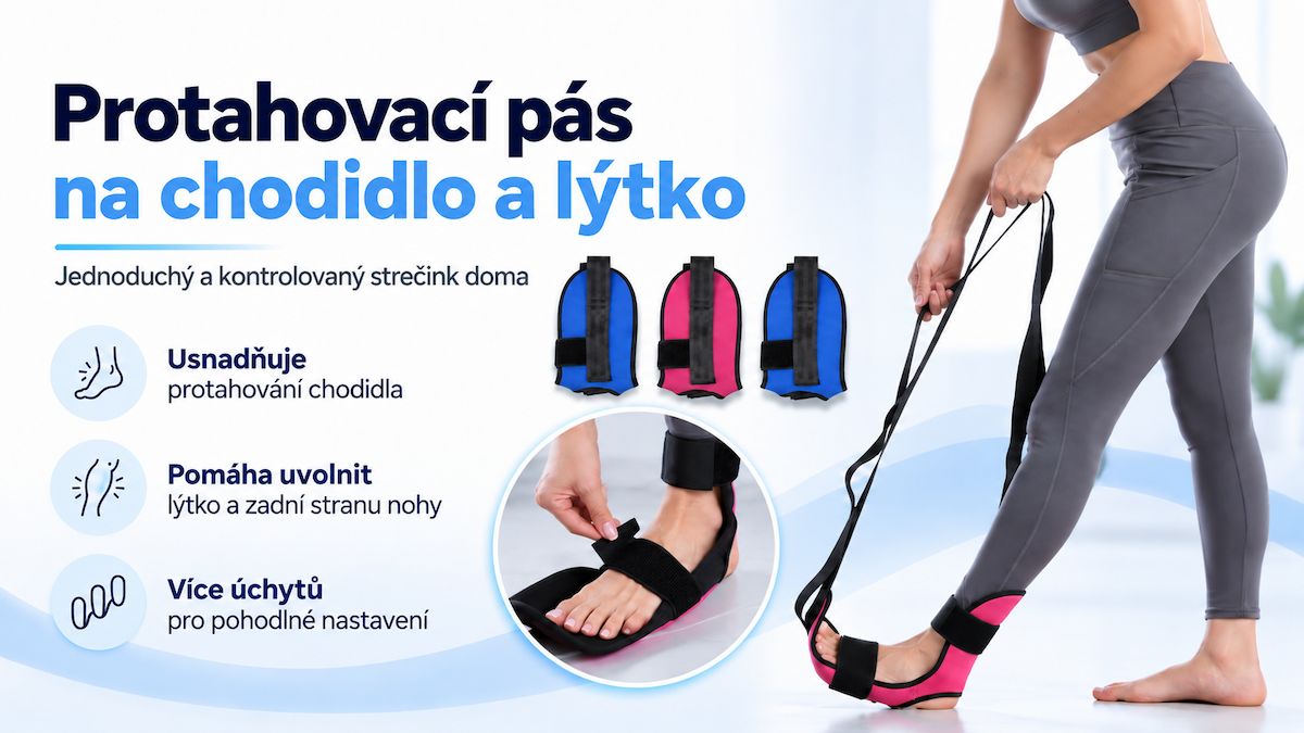 Protahovací pás na chodidlo a lýtko